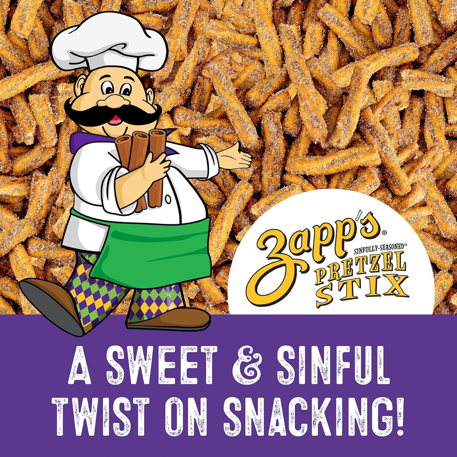 Zapp’s Sweet Cinnamon & Sugar Pretzel Stix