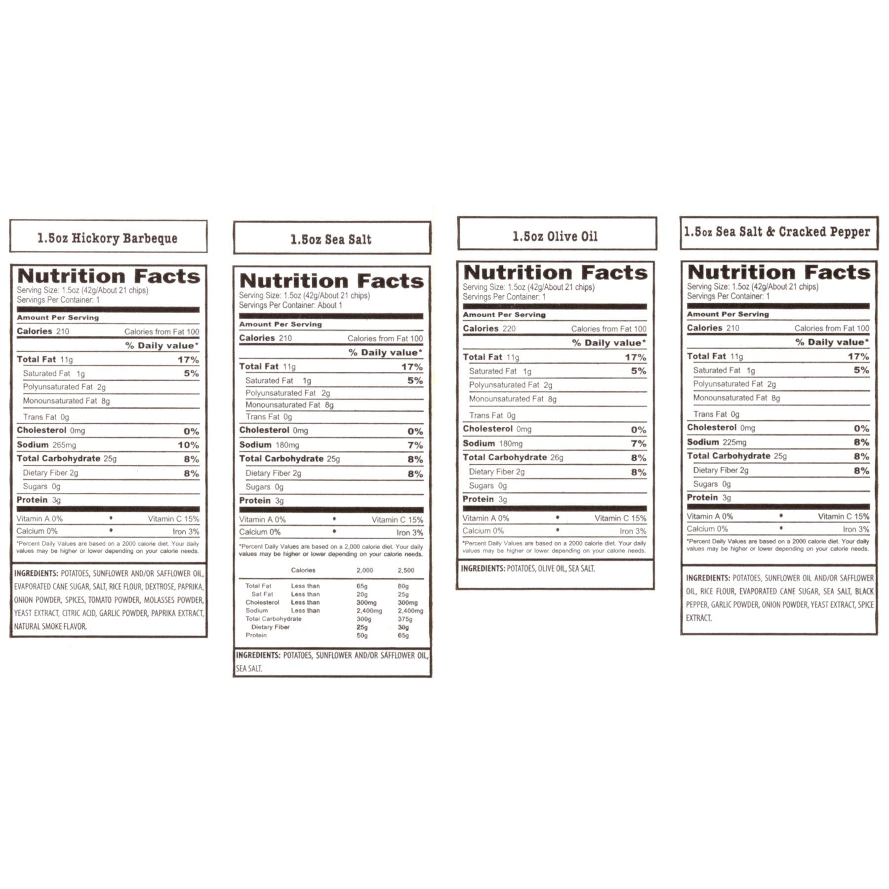 Boulder Canyon Kettle Potato Chips Variety Box 1.5 oz 24 count