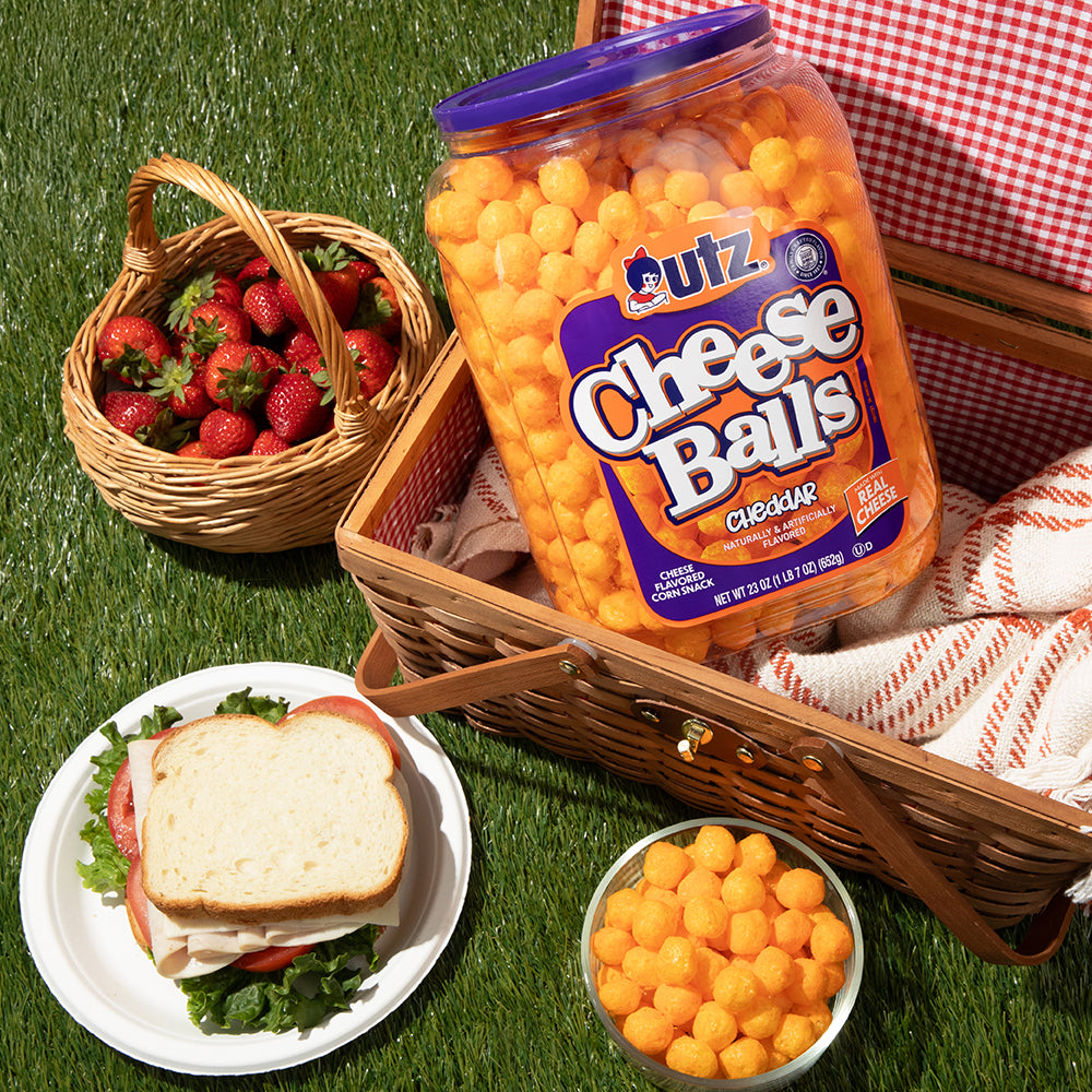 Utz Cheddar Cheese Balls Barrel