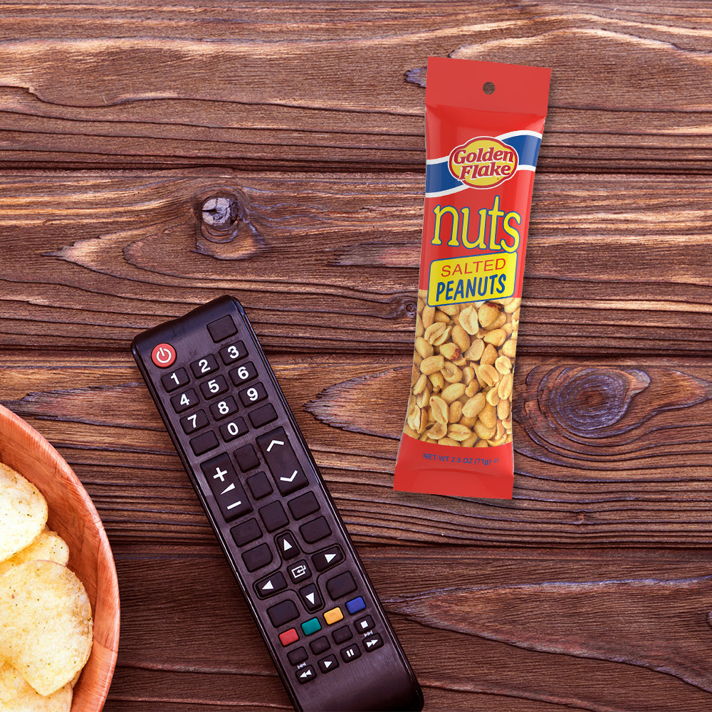 Golden Flake Salted Peanuts – Simple, Satisfying Crunch (2.5oz Bags)